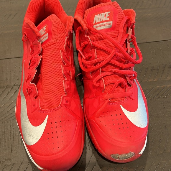 Nike Lunar Ballistec 1.5 Rafael
Nadal Size 11.5 Red Metallic Silver.. - Picture 6 of 7